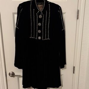 Double D Ranch Black topper with Silver Accents